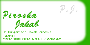 piroska jakab business card